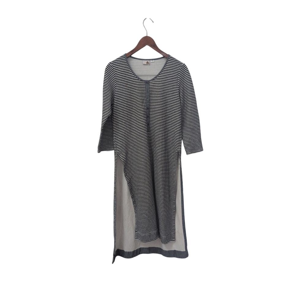 Anthropologie Postmark Striped Henley Dress Size Large